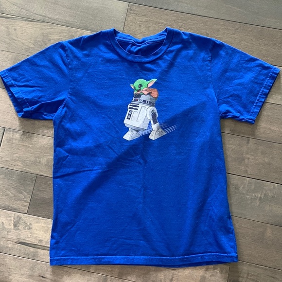 Baby Yoda Grogu R2D2 tee, kids medium - Picture 1 of 2